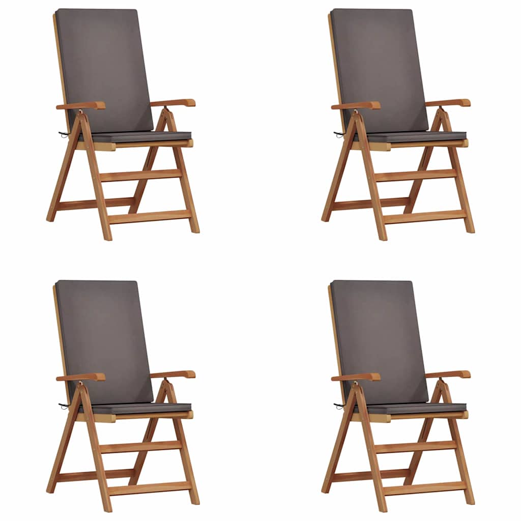 Garden Chair 4 pcs Brown 57 x 71.5 x 104cm Solid Teak wood